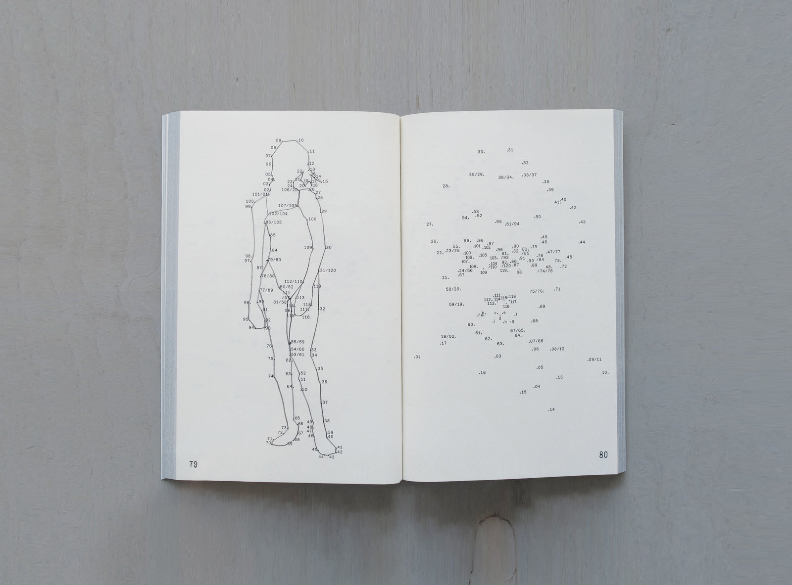 Spread from our Connect the Dots and Become the Artist book with the right image just with the dots and the left image with all dots connected.