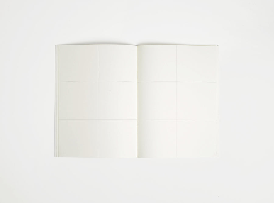 Open notebook booq with white pages on a white background