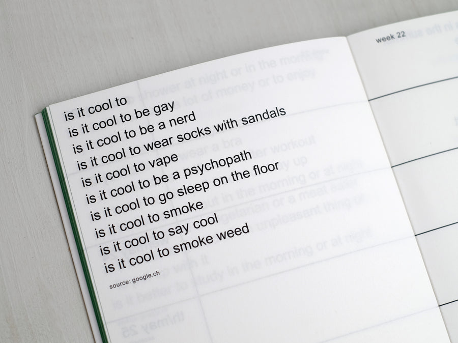 Spread from our 2017 planner showing a quote.
