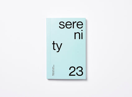 Cover from our 2023 planner in light blue with the motto Serenity.