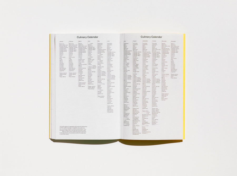 spread from our 2020 planner with a culinary calendar.
