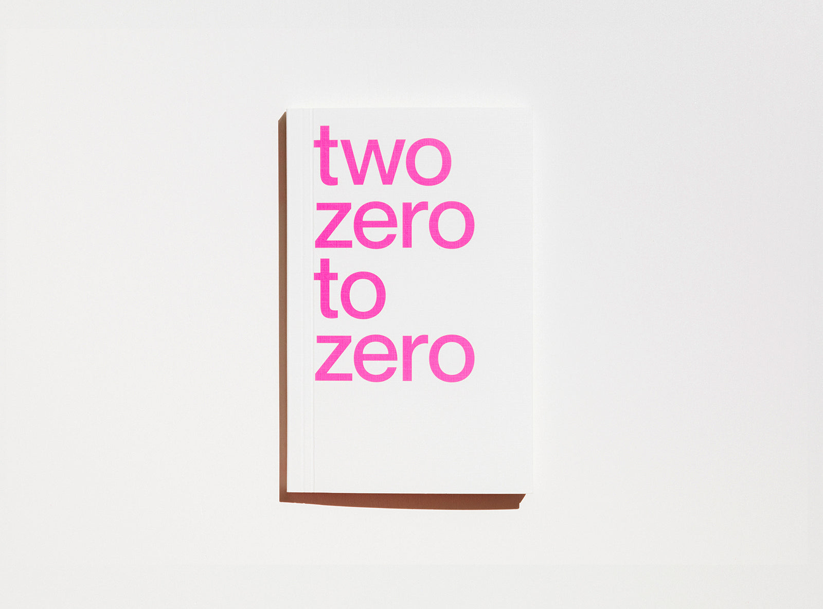 Cover of our 2020 planner which motto was two zero to zero, in white and pink letters.