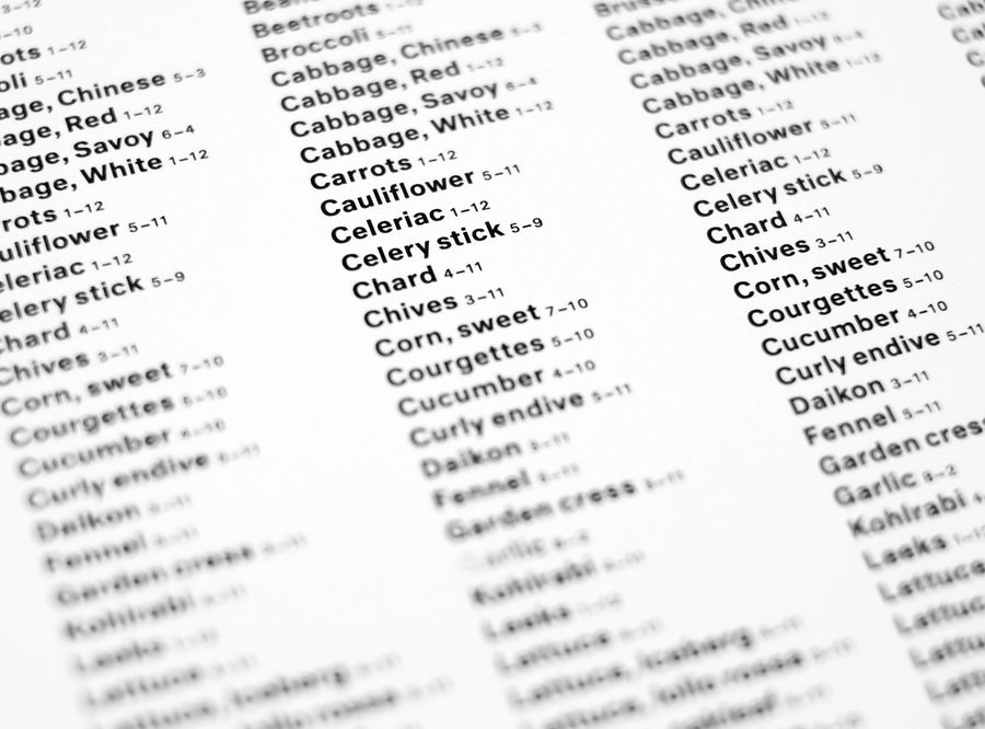 Detail of our Culinary Calendar, a calendar with food from which month.