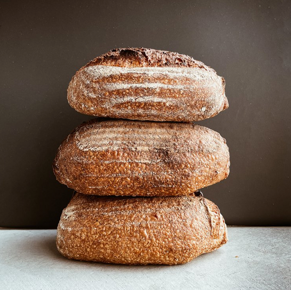 a picture of a stack of bread from Freja microbakery