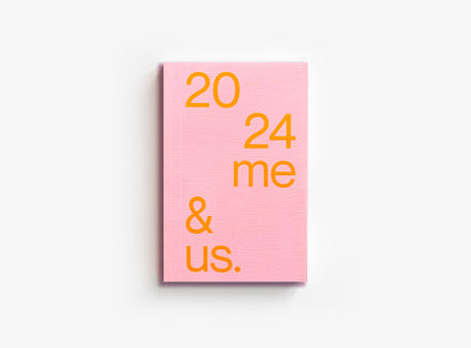 cover planner 2024 in marshmallow colour with yellow text