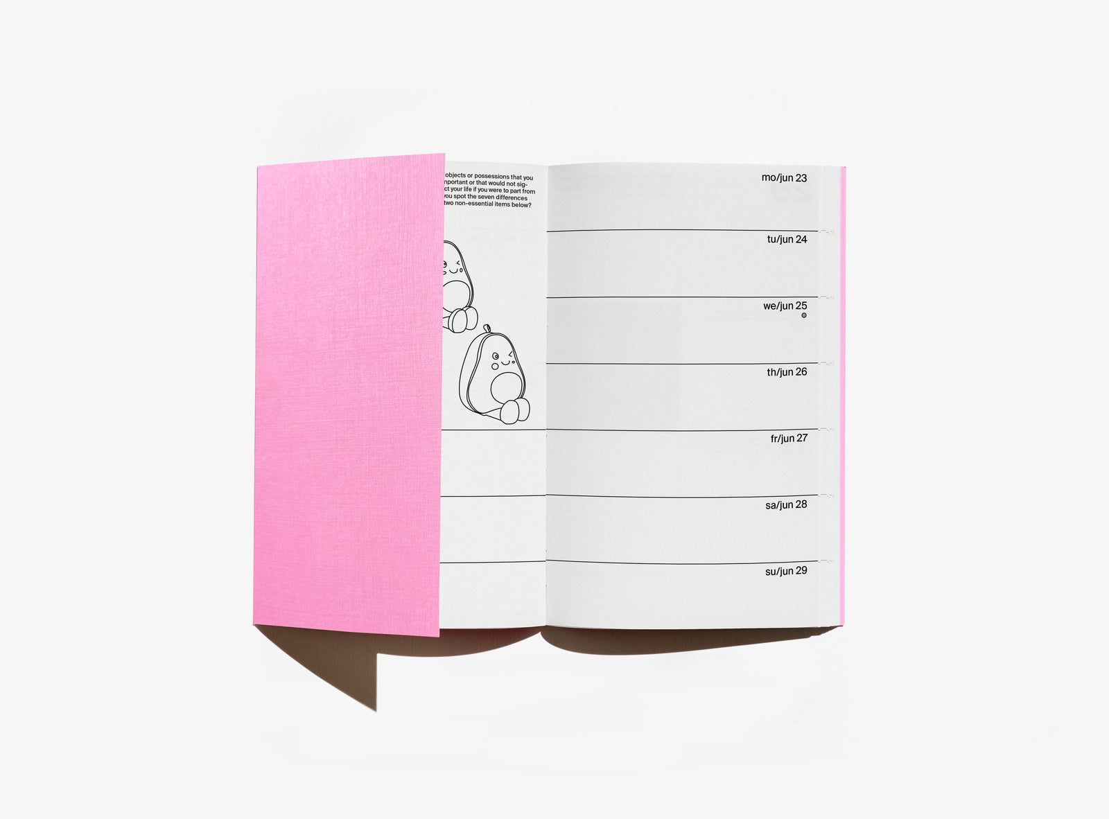 edition Julie joliat planner agenda 2025 open flaps pink