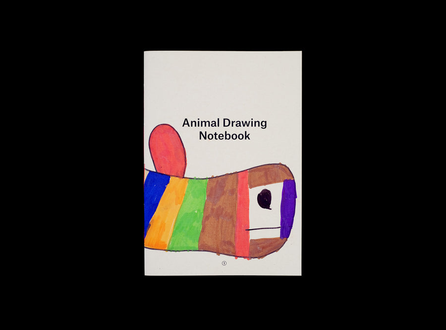 Cover from our Animal Drawing notebook with children drawing.