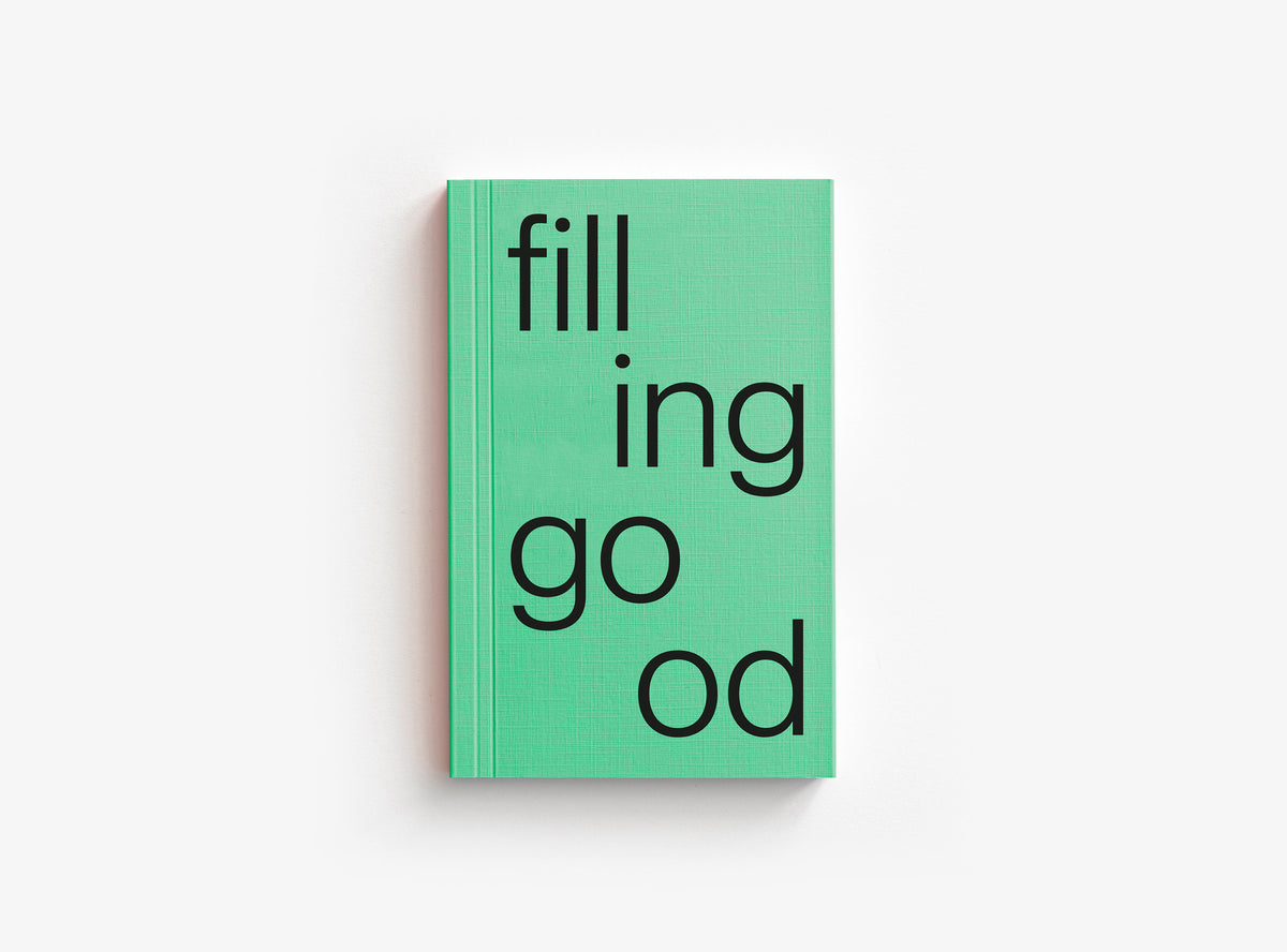 Notebook Filling Good with green cover and black text on a white background