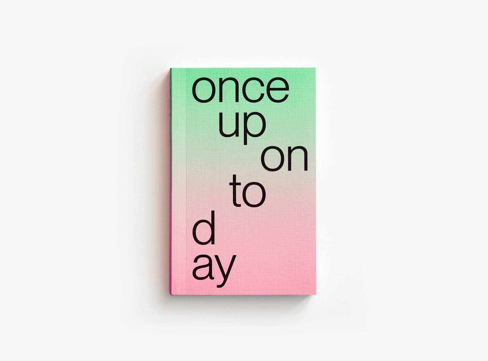 Cover of the edition julie joliat planner agenda 2027 with a green-to-pink gradient background and title 'once upon today' in black lowercase text — on a white background. We call it the matcha one :)