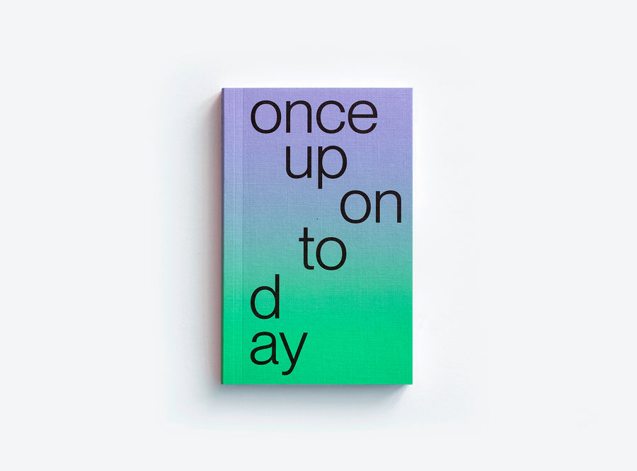 Cover of the edition julie joliat planner agenda 2027 with a purple-to-green gradient background and title 'once upon today' in black lowercase text — on a white background.