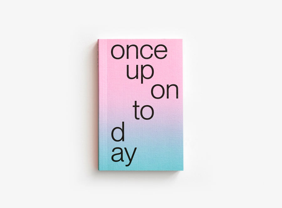Cover of the edition julie joliat planner agenda 2027 with a pink-to-blue gradient background and title 'once upon today' in black lowercase text — on a white background.