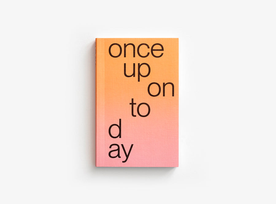 Cover of the edition julie joliat planner agenda 2027 with a orange-to-salmon gradient background and title 'once upon today' in black lowercase text — on a white background.