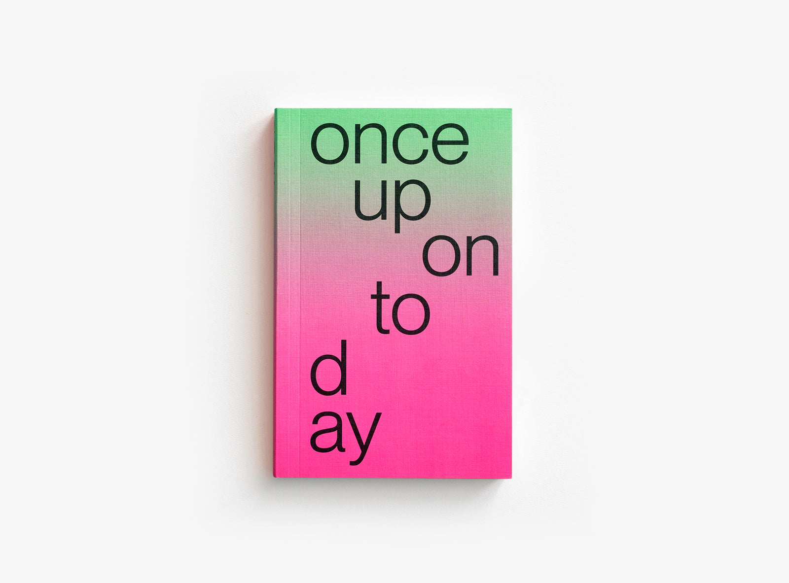 Cover of the edition julie joliat planner agenda 2027 with a pink-to-green gradient background and title 'once upon today' in black lowercase text — on a white background.