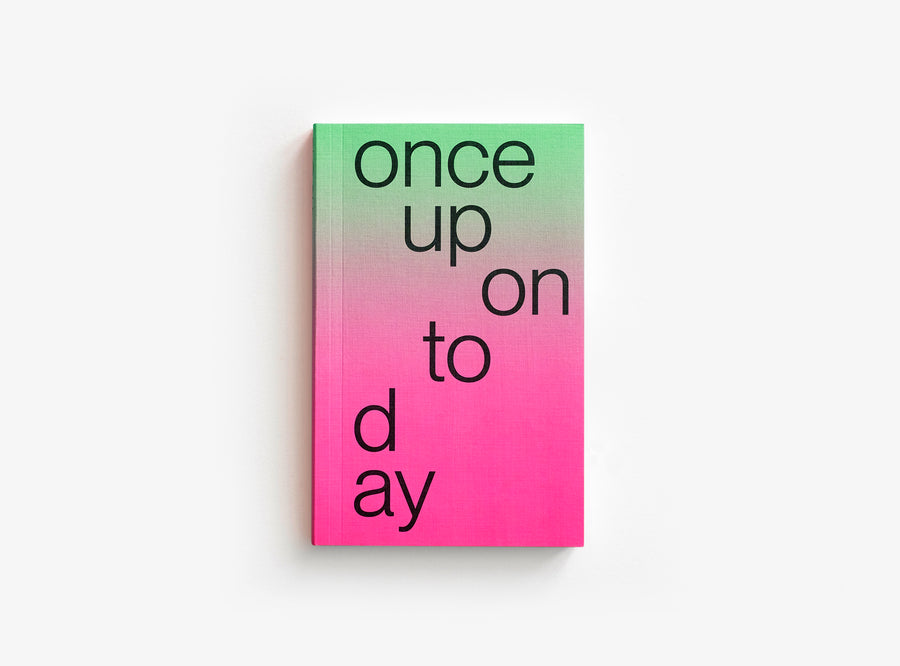 Cover of the edition julie joliat planner agenda 2027 with a pink-to-green gradient background and title 'once upon today' in black lowercase text — on a white background.