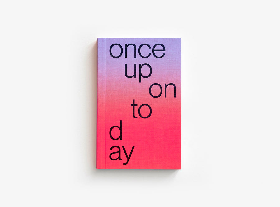 Cover of the edition julie joliat planner agenda 2027 with a red-to-purple gradient background and title 'once upon today' in black lowercase text — on a white background.