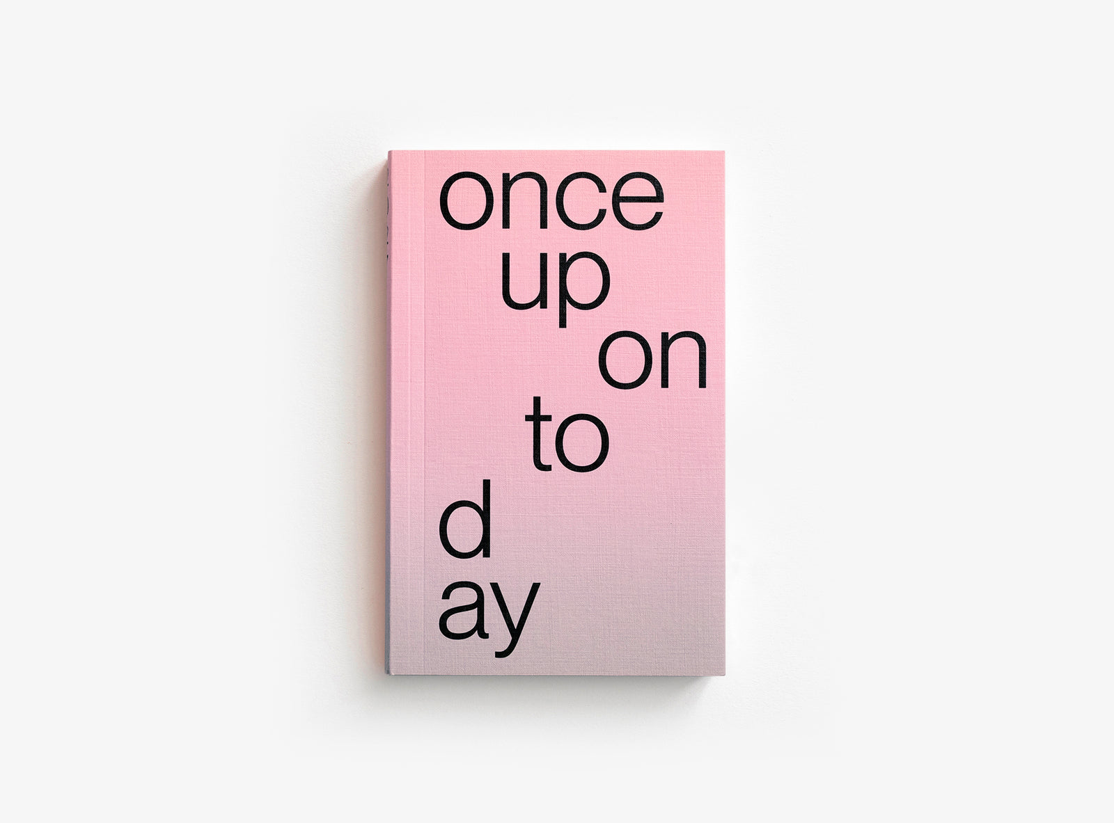 Cover of the edition julie joliat planner agenda 2027 with a grey to light pink gradient background and title 'once upon today' in black lowercase text — on a white background.