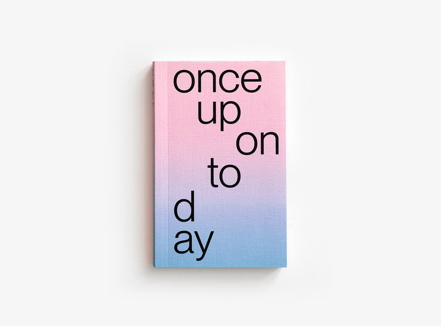 Cover of the edition julie joliat planner agenda 2027 with a pink-to-blue gradient background and title 'once upon today' in black lowercase text — on a white background.