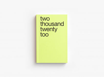 Lime color cover of our 2022 planner which motto was two thousand twenty too.