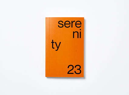 Cover from our 2023 planner in orange with the motto Serenity.