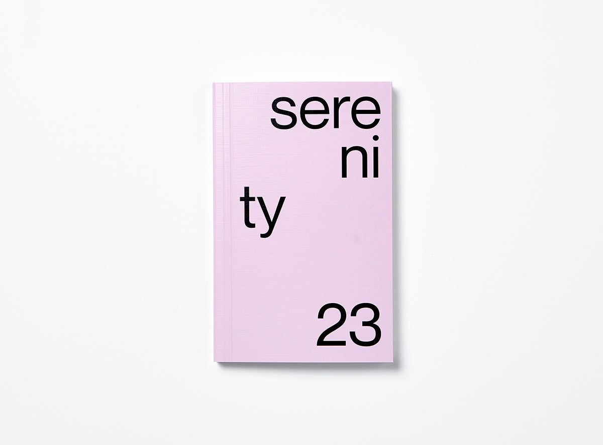 Cover from our 2023 planner in mauve with the motto Serenity.