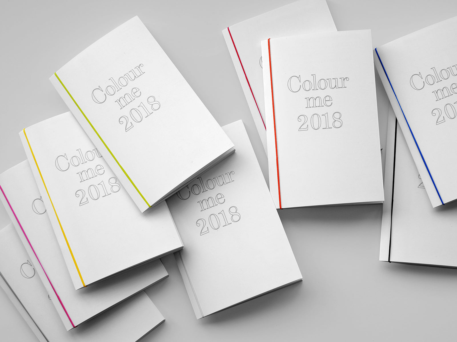 All covers from our 2018 planner with their coloured elastic band.