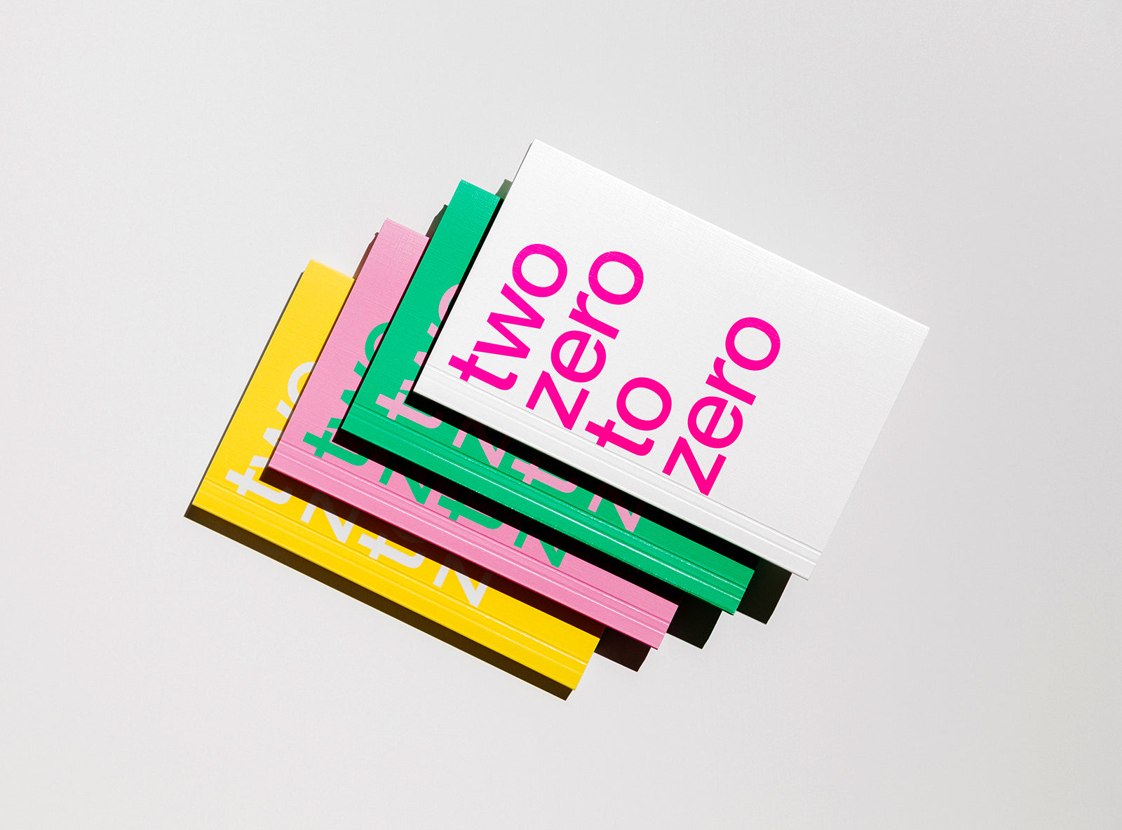 All covers from our 2020 planner, in white, green, pink and yellow.