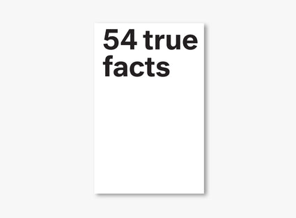 Cover of our 54 true facts book.